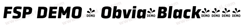FSP DEMO - Obvia-Black字体转换